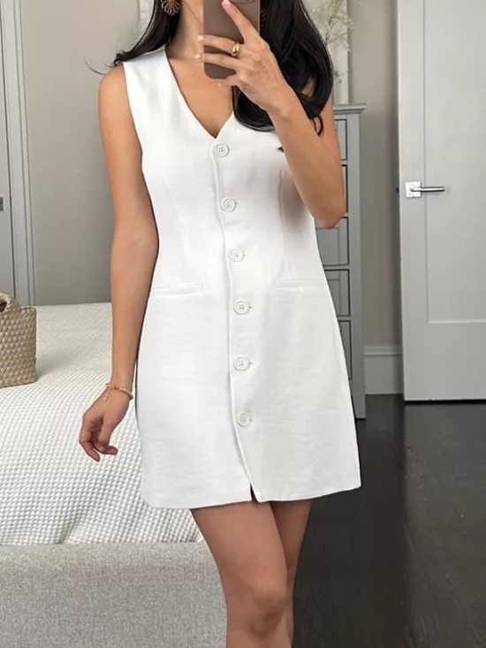 Abercrombie & Fitch Dresses & Skirts - Abercrombie & Fitch vest button up dress